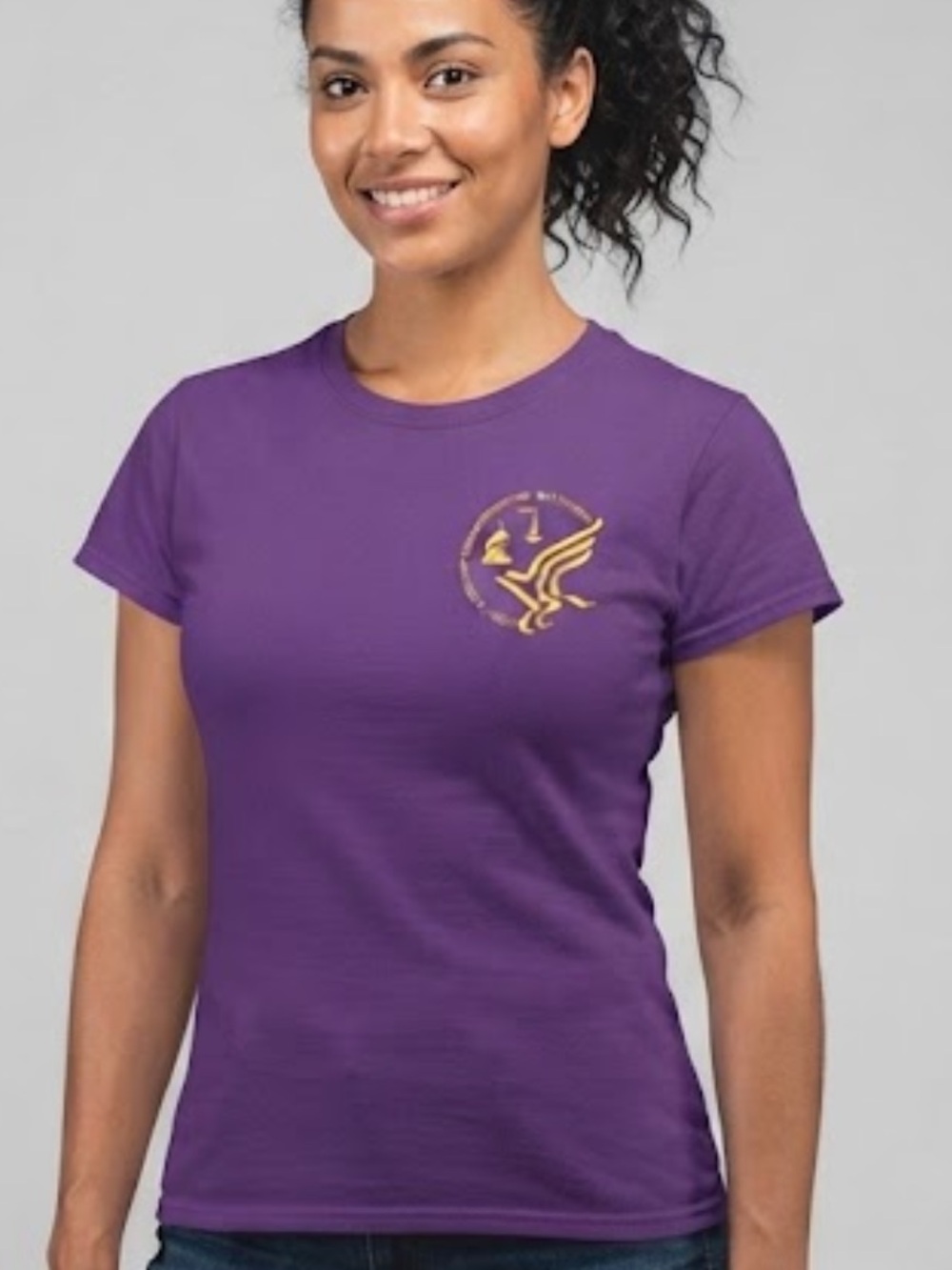 Screen stars best t shirt size L purple